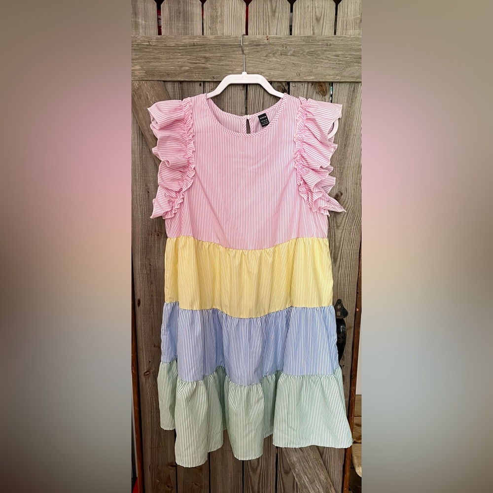 SHEIN Multicolor Ruffle Dress